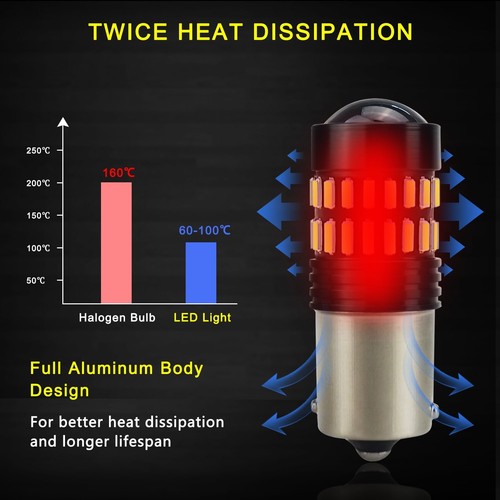 48-SMD 1156 LED Backup Reverse Parking Brake Turn Signal Lights DRL 6000K 2400LM - Picture 4 of 9