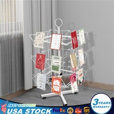 24 Pocket Rotating Greeting Card Rack Retail 360  Display 3 Tier Post Card Rack