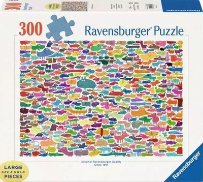 RAVENSBURGER PUZZLE*300 TEILE LARGE*387 DOGS & 1 CAT*RARITÄT*NEU+OVP