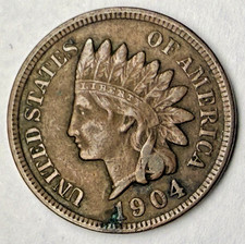 1904 Indian Head US 1c ~ Very Fine / EF Details?? ~ 1 Coin ~ Nice ~ B28