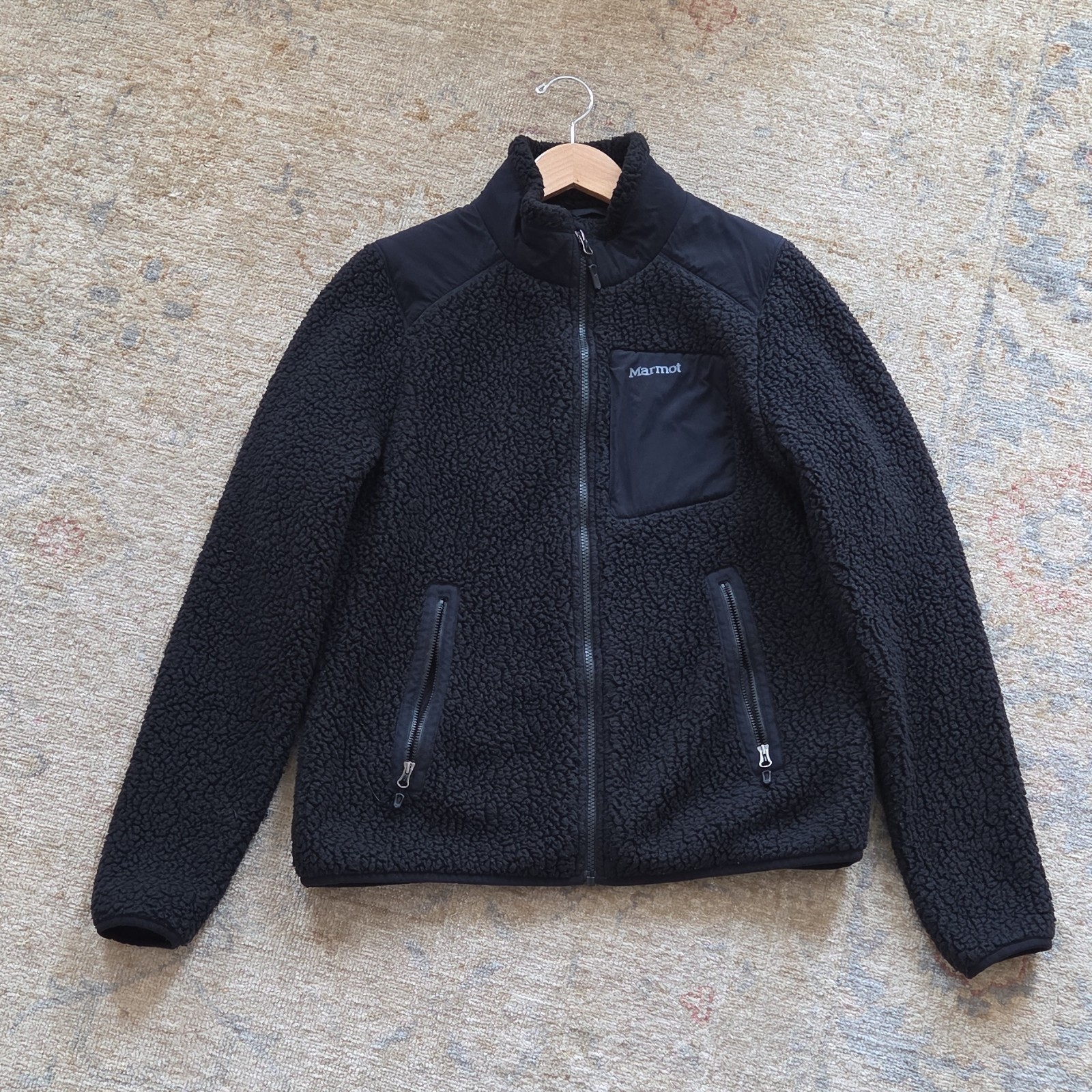 Marmot Polartec 300 Full Zip Fleece Jacket Black Women's L S