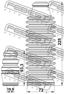 FEBEST 2011 Honda CR-Z Kit Capa de Poeira Amortecedor HSHB-CRZF-KIT - Imagem 2 de 2
