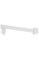 SSWBasics Boutique White Pipe 12 inch L-Shaped Hangrail Bracket