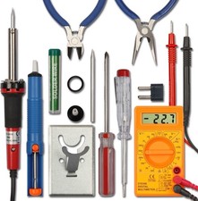 Mercury 12-Piece Electronic Tool Kit with Soldering Iron & Digital Multimeter