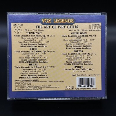ART OF IVRY GITLIS Mendelssohn Tchaikovsky Bartok [Vox Legends 2
