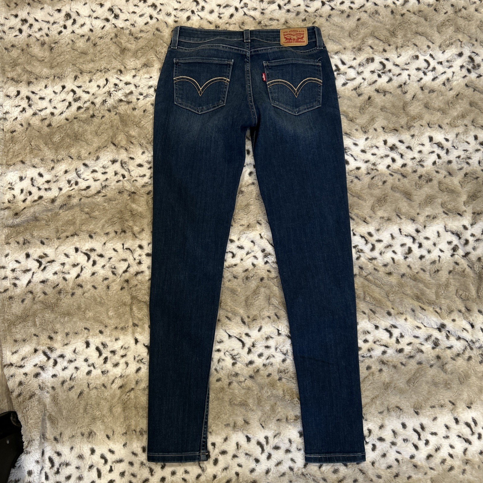 Levi's 535 Women's Super Skinny Stretch Blue Denim Jeans, Size 28 thumbnail 6