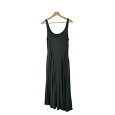 Quince Women Tencel Jersey Fit & Flare Dress Dark Olive Basic Sleeveless M