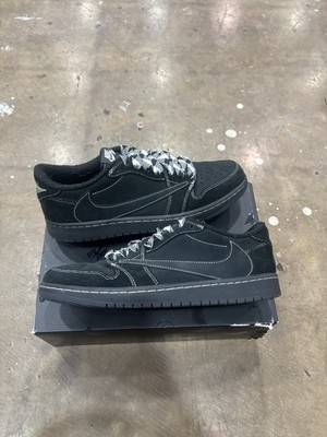 Size 10- Air Jordan 1 Retro Low OG SP x TS Black Phantom PREOWNED/FS!