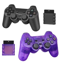 Wireless Game Controller for PS2 Console 2.4G Dual Vibration USB Joypad Pad