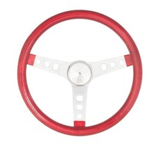 Grant Products 8445 13.5 Metal Flake Steering Wheel - Red 3-spoke Design