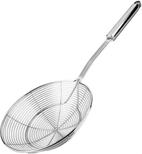 Strainer Skimmer, Stainless Steel Spider 16.4 x 1.2 x 0.6 inches, Silver 