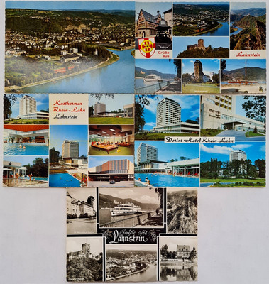 Postkarten Lot 5 x Lahnstein am Rhein Ansichtskarten ungelaufen ~1960/80