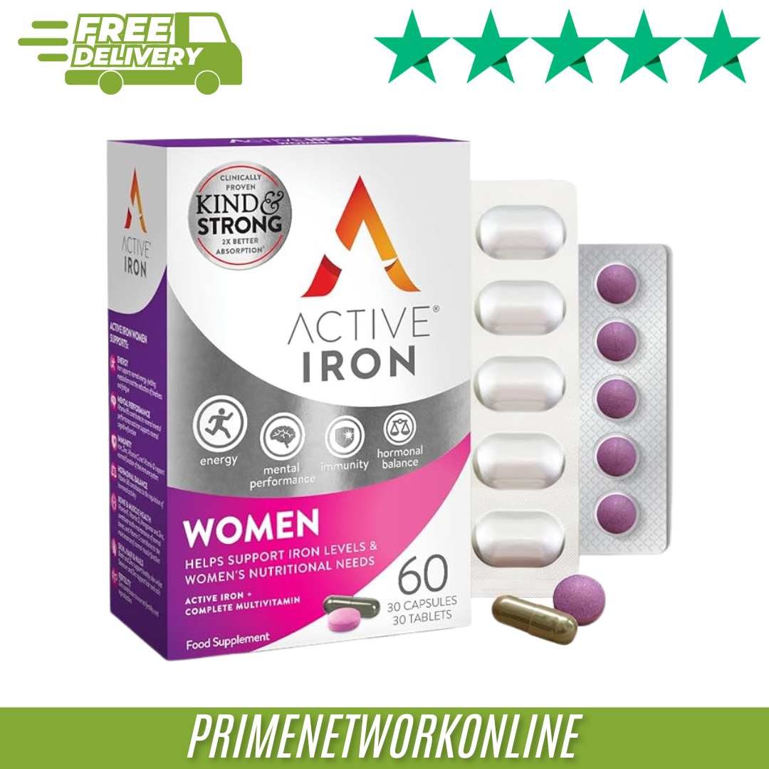 Active Iron Supplement 17mg + Women’s Multivitamin 60 Count 100% ORIGINAL ⭐⭐⭐⭐⭐