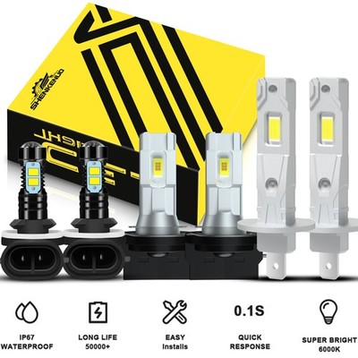 for KIA SORENTO 2007-2009 6X Combo LED Headlight High Low Fog Light Bulbs Kit