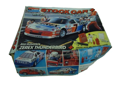 1990 MONOGRAM 1:24 MODEL KIT NASCAR #7 ZEREX THUNDERBIRD 2908 (no decals) (J)