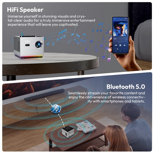 4K UHD Projector 5G Wifi Bluetooth Android Smart HDMI Beamer Home Theater Movie - Picture 7 of 14