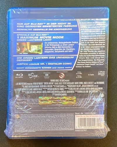 Green Lantern Extended Cut FSK12 114/123Min. 2011 DC Warner Blu-ray - Imagen 2 de 5
