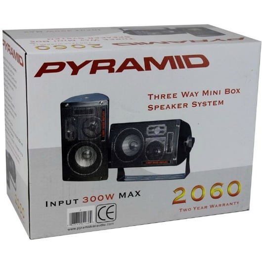 COPPIA DI CASSE CON STAFFE PYRAMID 2060 3 VIE 150 RMS + VERSATILI CAMPER MARE