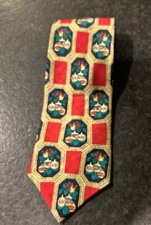 Vintage Silk Christmas Tie, Yule Tie Greetings, Made In USA, 4 Inch Wide