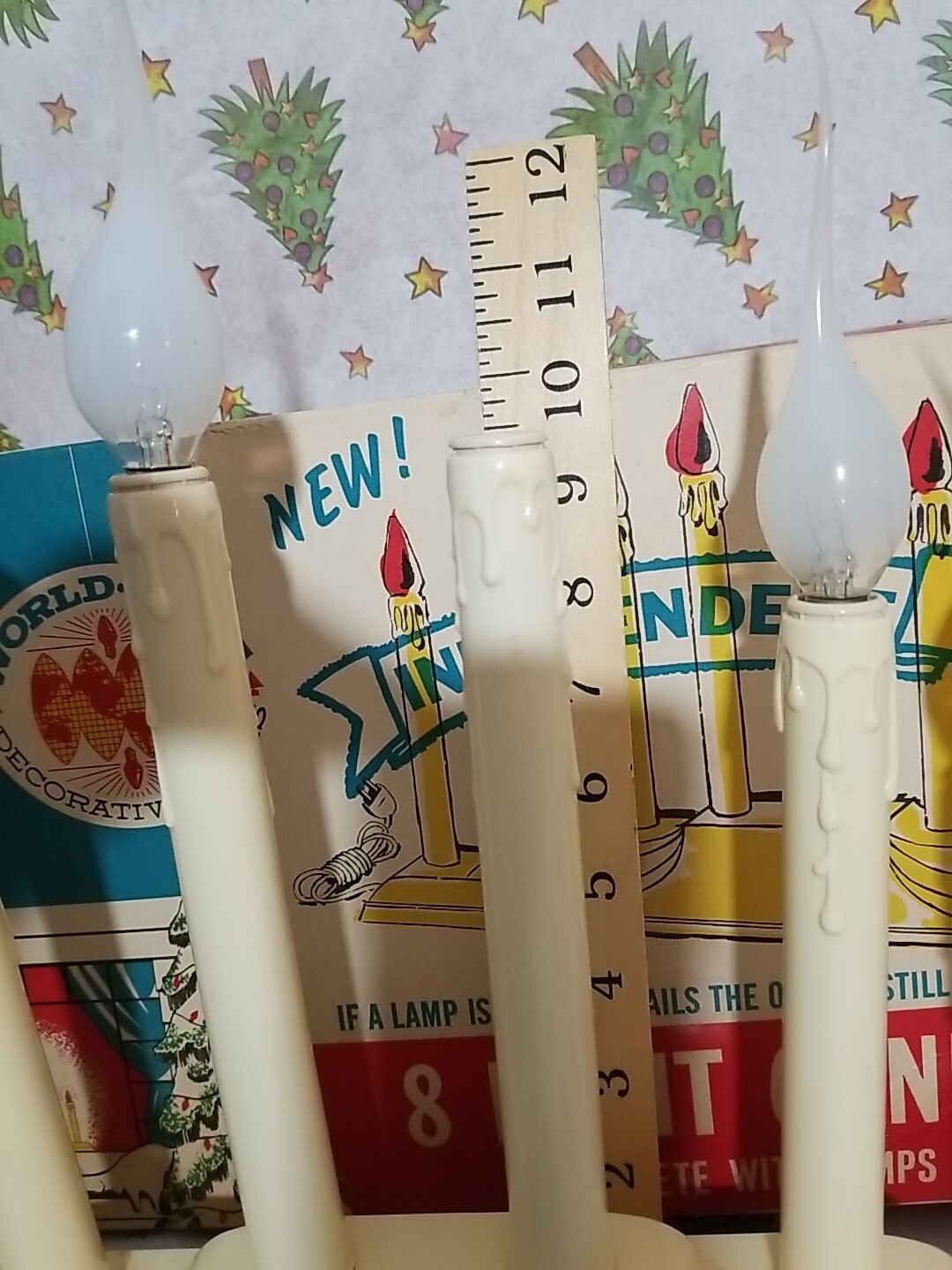 Vintage Christmas 8 Light  Candolier Original Box