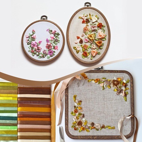 PATIKIL 4x3.7inch Embroidery Hoops, 3Pieces Imitated Wood Square Frame Cross - Picture 4 of 8