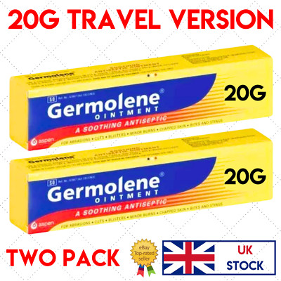 2 GERMOLENE ORIGINAL ROSA ANTISEPTISCHE SALBE 20G NEU UK   LAGERBESTAND - 2. signiert