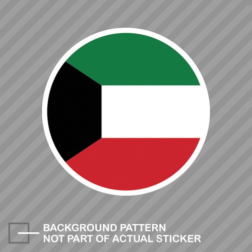 Round Kuwaiti Flag Sticker Decal Vinyl Kuwait KWT KW eBay
