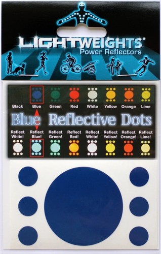 Lightweights Power 3M Reflectors Reflective Dots 7-Pack Night Safety Jog Bike - Picture 9 of 9