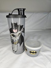 Juego de bocadillos Tupperware BATMAN vaso de plástico y contenedor de bocadillos con tapas