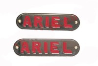 Messing Chrom Beschichtet Benzin Tank Monogramm Abzeichen Motiv Ariel Motorrad