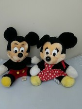 Vintage Mickey and Minnie Mouse Plush Disneyland Tush Tag Walt Disney World