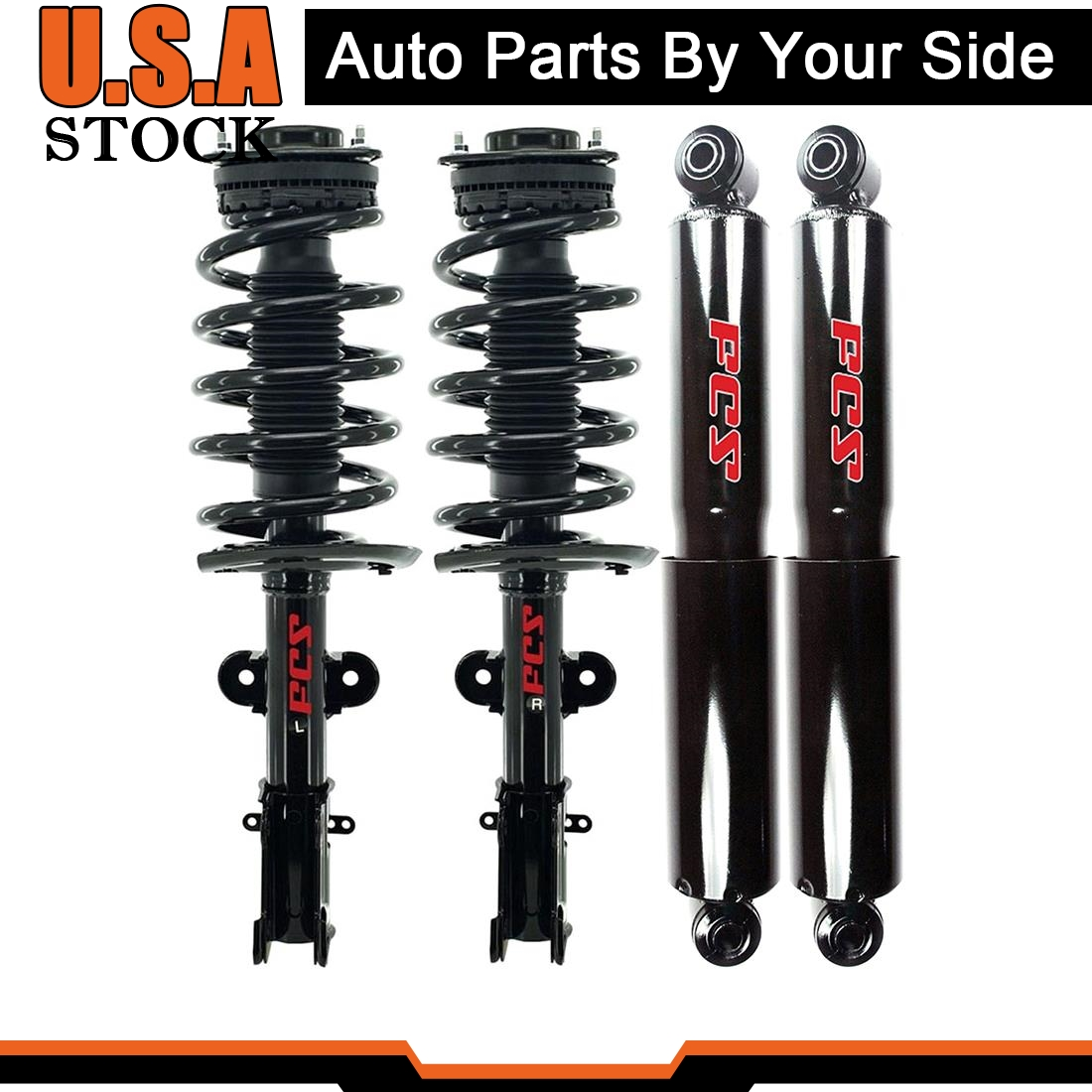 Front Struts & Rear Shocks With Sway Bar For 2013-2016 Chrysler Town & Country