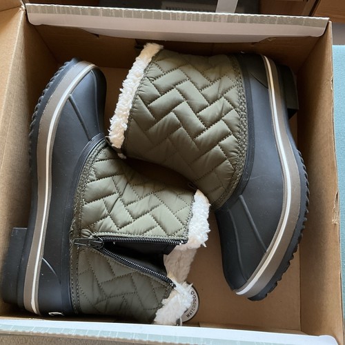 Northside Elements Women’s Morgan Crest snow boots Size7 Olive green black ankle
