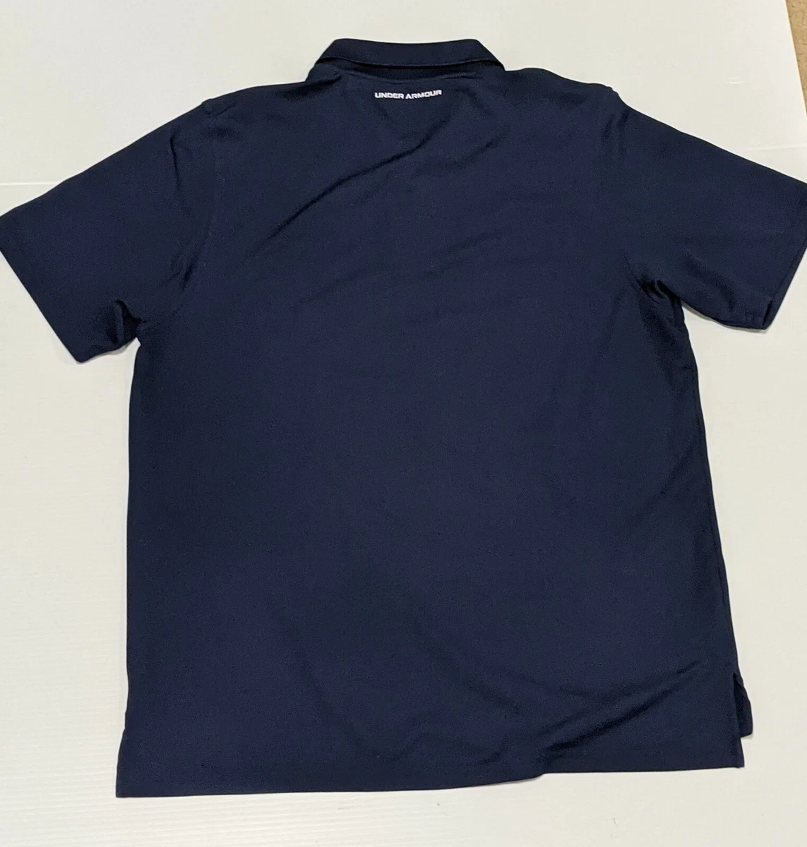 Under Armour Navy Blue Polo Shirt Men s Size Large eBay
