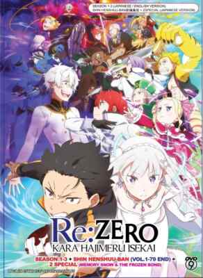 Re:Zero -Starting Life in Another World Season 1-3 +OVA Anime DVD (English Dub)