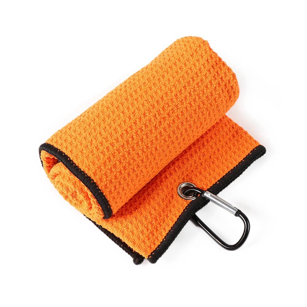 Microfiber Cotton Golf Towel With Carabiner Hook Cleaning Towels Cleans