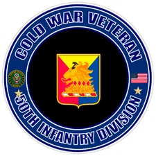 Cold War Veteran 50th Infantry Division Bumper Sticker Military Vinyl Decal 5"