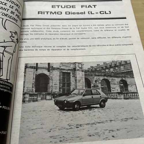 Revue Technique FIAT RITMO DIESEL L CL 1.714 Cm3 1.7 - Imagen 3 de 10