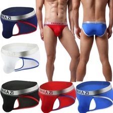 Sexy Mens Briefs Jockstrap Low Rise Underwear Male Panties Underpants Bikini