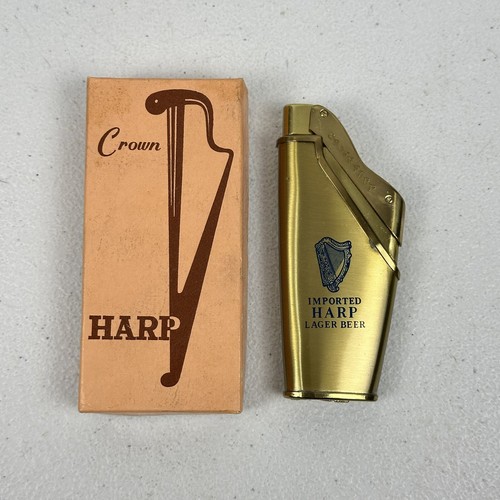 Crown Harp Guinness Lager Beer Lighter Japan Advertising NOS w/ Box