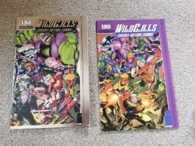 WildCATs Source book #1 #2 - Image 1992 - Prism Cover Holofoil Bagged Comic Book