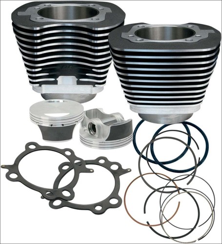 S&S Cycle 106" CI Big Bore Cylinder Kit Black 10:1 Compression 07-16 Harley - Bild 1 von 2