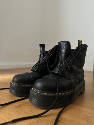 Sinclair Gemilltes Nappaleder Plateaustiefel von Doc Martens 