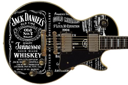 Gitarre Skin Wrap Axt Reface South JD Whiskey Tennessee sauer schwarz 594 - Bild 2 von 12