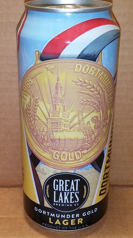 Dortmunder Gold Lager 16oz beer can Great Lakes Brewing Co. Cleveland, OH EMPTY