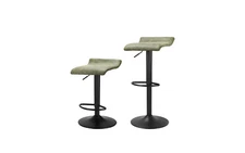 Bar Stools Set Of 2 Counter Height, Swivel Barstools With Footrest And Backless,