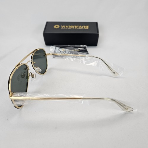 Trendy Polarized Aviator Sunglasses for Men Women Retro Rimless 58mm Shades - Picture 3 of 8