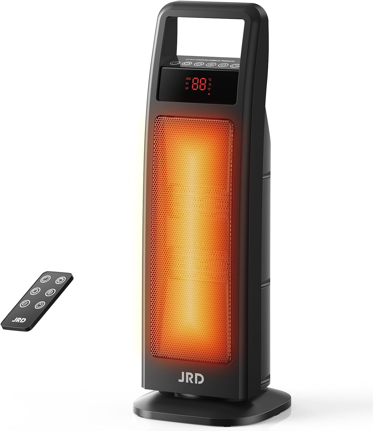 24 Inch Space Heater with Thermostat and 75° Oscillation for Indoor Use