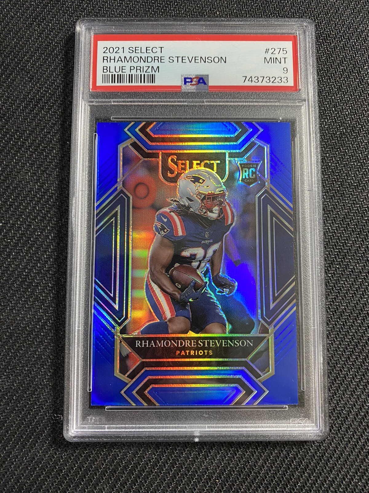 2021 Panini Select RHAMONDRE STEVENSON Blue Refractor Club Level #/99 PSA 9 MINT