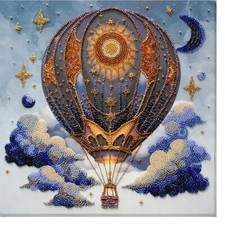 Bead Embroidery Kit Balloon Beaded stitching Beadwork DIY Abris Art